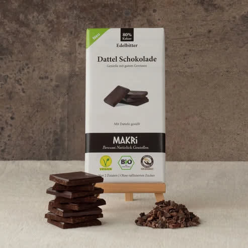 Makri Organic Extra Dark Date Chocolate 80%