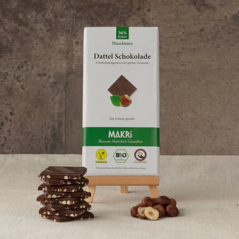 Makri Organic Date Chocolate Hazelnut 56%