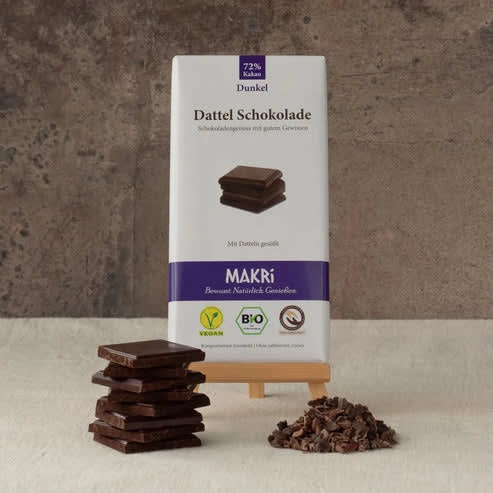 Makri Organic Dark Date Chocolate 72%