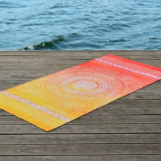 Spirit of OM Beach towel Sunrise (yellow orange)